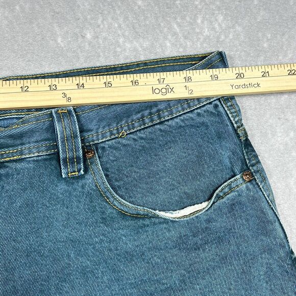 Diesel Basic Jeans Saddle Denim Men’s 36X27 Green Denim Straight Fit Raw Hem - Picture 6 of 14